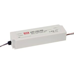 Mean Well LPC-100-350 LED-driver Constante stroomsterkte 100 W 0.35 A 143 - 286 V/DC Niet dimbaar, Overbelastingsbescherming 1 stuk(s)