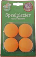 Kattenspeelgoed blisterpak a 4 stuks ping pong bal - Gebr de boon