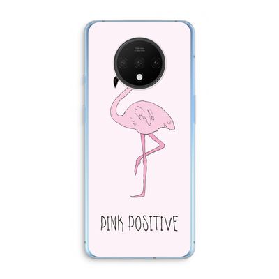 Pink positive: OnePlus 7T Transparant Hoesje