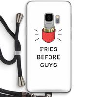 Fries before guys: Samsung Galaxy S9 Transparant Hoesje met koord