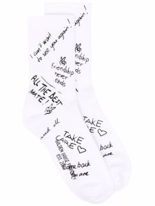 Golden Goose chaussettes à imprimé graphique - Blanc