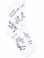 Golden Goose chaussettes à imprimé graphique - Blanc