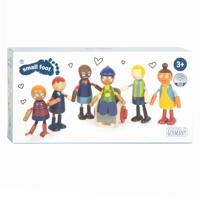 Small Foot houten poppenhuis familie met rolstoel, 6st.