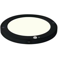 LED Plafondlamp Rond 18W met Bewegings- en Dagsensor - 4000K - Mat Zwart