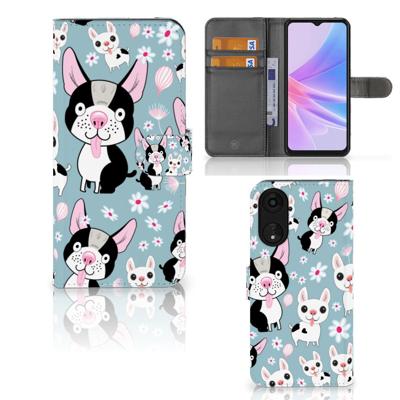 OPPO A78 5G | A58 5G | Telefoonhoesje | Met pasjeshouder | Hondjes