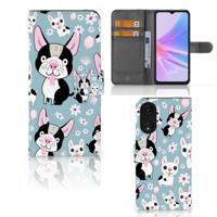 OPPO A78 5G | A58 5G | Telefoonhoesje | Met pasjeshouder | Hondjes