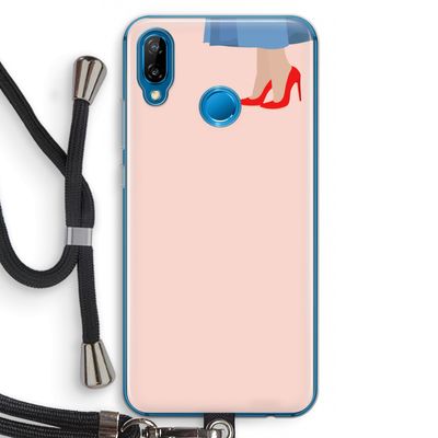 High heels: Huawei P20 Lite Transparant Hoesje met koord