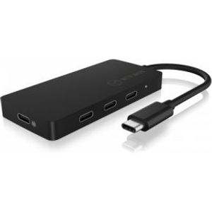 ICY BOX-HUB1429-CPD interface hub USB 3.2 Gen 2 (3.1 Gen 2) Type-C 10000 Mbit/s Grijs