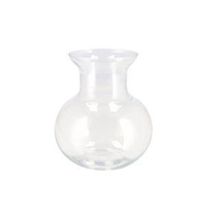 DK Design Bloemenvaas Mira - bol vaas - transparant glas - D16 x H17 cm - Vazen