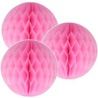 3x decoratie bal lichtroze 10 cm 3x decoratie bal lichtroze 10 cm