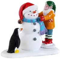 Lemax building a snowman kerstdorp figuur type 3 Santa&apos;s Wonderland 2022