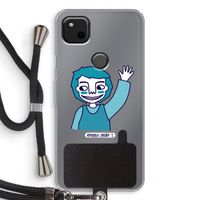 Zwaai: Pixel 4a Transparant Hoesje met koord