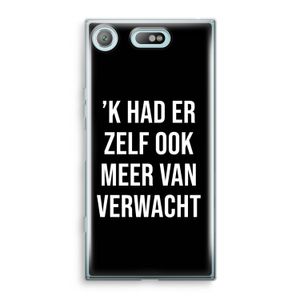 Meer verwacht - Zwart: Sony Xperia XZ1 Compact Transparant Hoesje