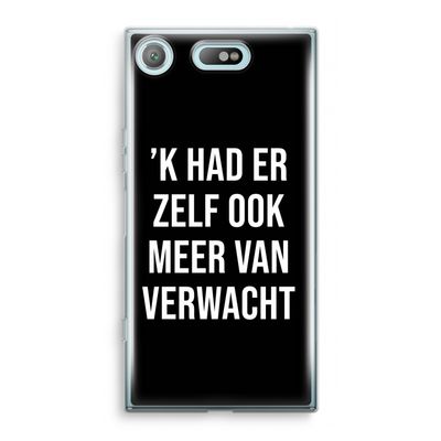 Meer verwacht - Zwart: Sony Xperia XZ1 Compact Transparant Hoesje