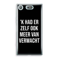 Meer verwacht - Zwart: Sony Xperia XZ1 Compact Transparant Hoesje