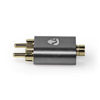 Nedis Stereo-Audioadapter | 2x RCA Male naar 3,5 mm Female | 1 stuks - CATB22255AL CATB22255AL - thumbnail