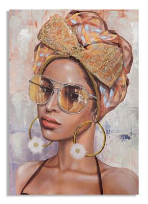 HANDGEMAAKTE MUURSCHILDERINGJENNIFER -B- CM 70X3X100