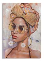 HANDGEMAAKTE MUURSCHILDERINGJENNIFER -B- CM 70X3X100