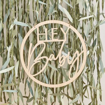 Houten Hanger Geboorte &apos;&apos;Hey Baby&apos;&apos;