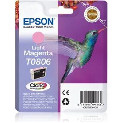 Epson Singlepack Light Magenta T0806 Claria Photographic Ink