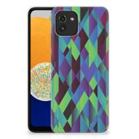 Samsung Galaxy A03 | TPU Hoesje | Abstract Green Blue
