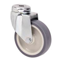 Rueda Ruedas Alex Grijs Rubber Poliamix Ø6 cm 50 kg draaibaar