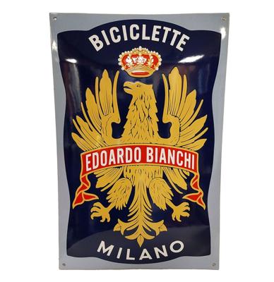 Bianchi Logo Emaille Bord - 60 x 40cm