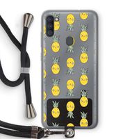Ananas: Samsung Galaxy A11 Transparant Hoesje met koord