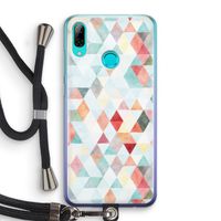 Gekleurde driehoekjes pastel: Huawei P Smart (2019) Transparant Hoesje met koord