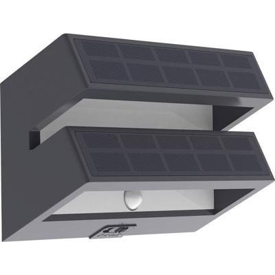 ECO-Light LED-Solar-Aussenwandl. mit BWM BARLO 6915501335 Wandlamp op zonne-energie LED 8.2 W Antraciet