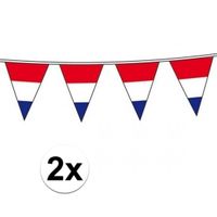 2x Holland vlaggenlijnen van 10 meter   -