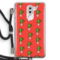 Mini cactus: Honor 6X Transparant Hoesje met koord