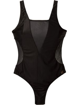Brigitte sheer panels swimsuit - Noir