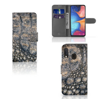 Samsung Galaxy A20e Telefoonhoesje met Pasjes Krokodillenprint - thumbnail