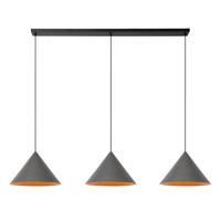 Lucide SPITZE - Hanglamp - 3xE27 - Grijs | Vibes