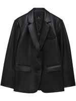 ANINE BING blazer en cuir recyclé - Noir