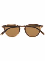 Garrett Leight lunettes de soleil Hampton à monture ronde - Marron