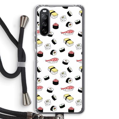 Sushi time: Sony Sony Xperia 10 III Transparant Hoesje met koord