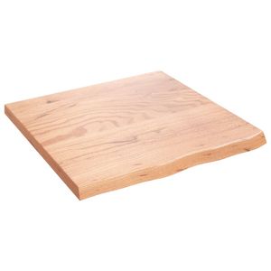 Wandschap 60x60x4 cm behandeld massief eikenhout lichtbruin