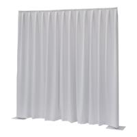 Wentex Pipe and drape doek 330x120cm medium gloss wit geplooid