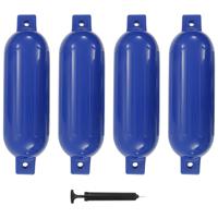 VidaXL Bootstootkussens 4 st 51x14 cm PVC blauw - thumbnail