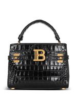 Balmain sac à main B-Buzz 22 à effet peau de crocodile - Noir