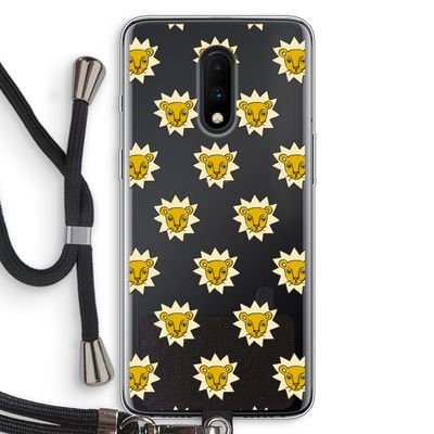 Leeuwenkoppen: OnePlus 7 Transparant Hoesje met koord