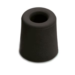 1x stuks deurstopper / deurbuffer rubber zwart 4,8 x 3,7,7 cm