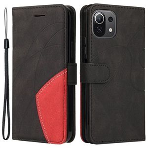 Bi-Color Series Xiaomi Mi 11 Lite 5G Wallet Case - Zwart