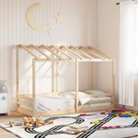 Kinderbed met bedhuis 75x190 cm massief grenenhout