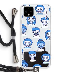 Gezichtjes: Pixel 4 XL Transparant Hoesje met koord