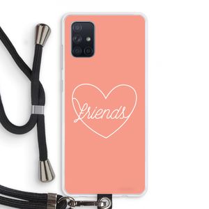 Friends heart: Samsung Galaxy A71 Transparant Hoesje met koord