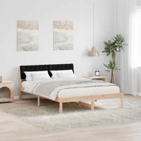 Bedframe Bruin en zwart 140 x 190 cm Massief grenenhout