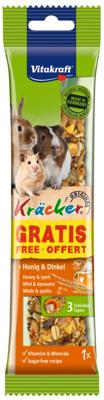 VITAPOL Kräcker Spelled & Honey - snack voor knaagdieren en konijnen - 90g